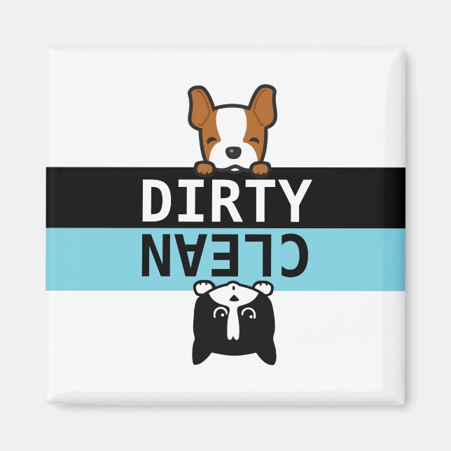 Cute Dirty / Clean Dishwasher Magnet (Front)