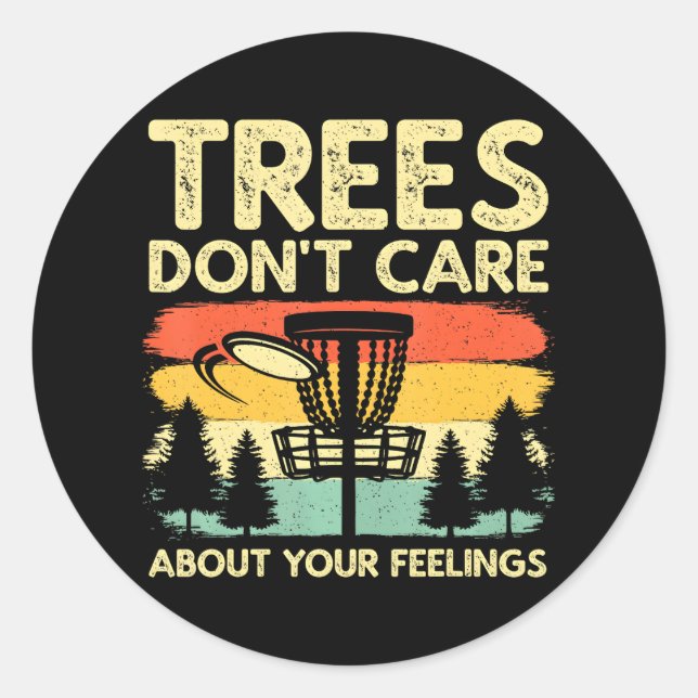 Cute Disc Golf Disc Golf Player Classic Round Sticker (Front)