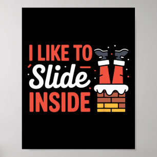 Cute Disc Golf Quote Slide Inside Chains Ultimate  Poster