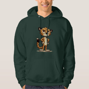 cute, disgruntled cheetah hoodie