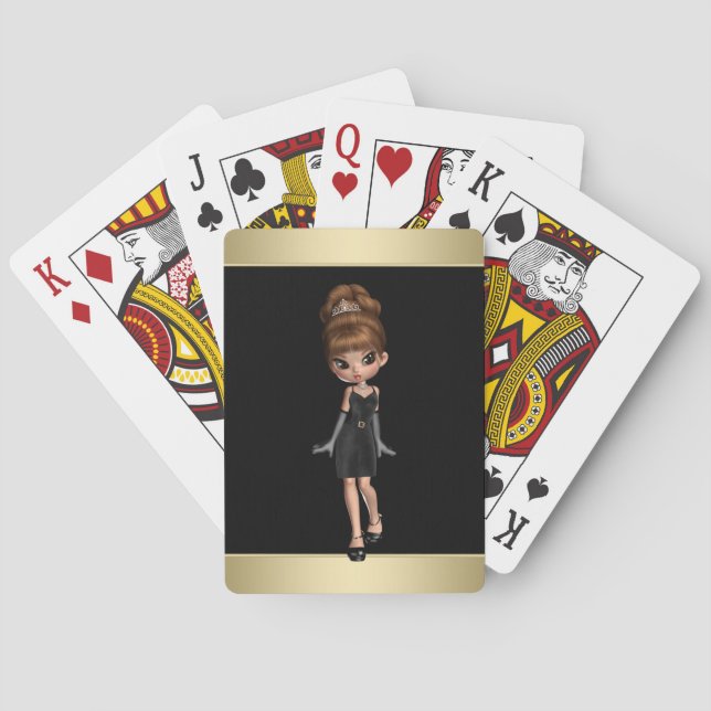 Cute Diva Princess Playing Cards (Back)