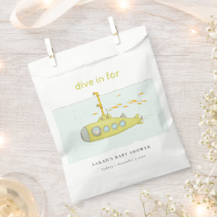 Cute Dive In Underwater Submarine Baby Shower Favour Bags