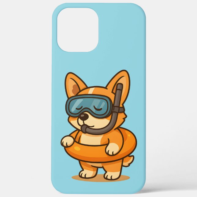 Cute Diving Corgi – Funny Dog Phone Cases (Back)