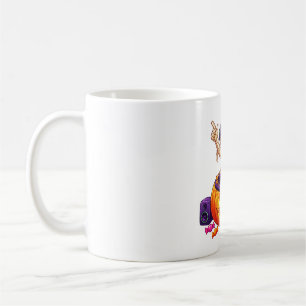 Cute DJ Mummy Pumpkin Turntable Halloween Coffee Mug