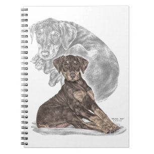 Cute Doberman Pinscher Puppy Notebook
