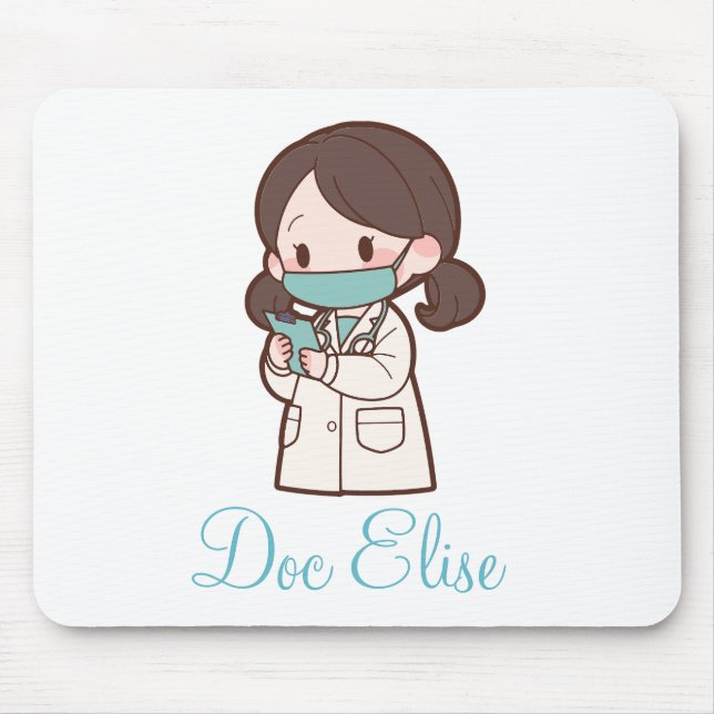  Cute Doctor Appreciation Gift Name Personalised  Mouse Mat (Front)
