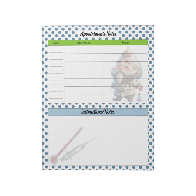 Cute Doctor Gnome Notes (Rotated)