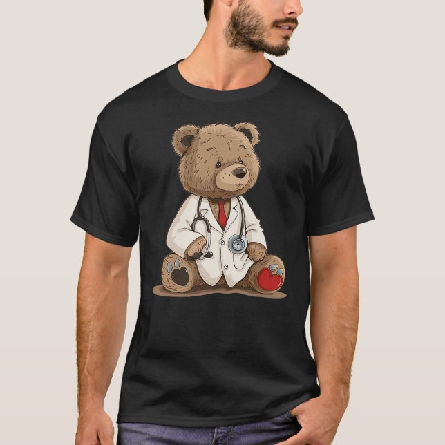 Cute Doctor Teddy Bear for Kids and Adults T-Shirt (Front)