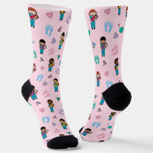 Cute Doctors and Nurses with Newborns Socks
