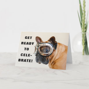 Cute Dog Add Name or Age Fun Happy Birthday Card