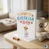 Cute Dog Adoption Anniversary Happy Gotcha Day