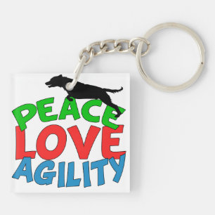 Cute Dog Agility Key Ring