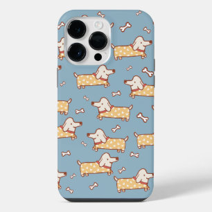 Cute Dog and Bone Seamless Pattern iPhone 14 Pro Max Case