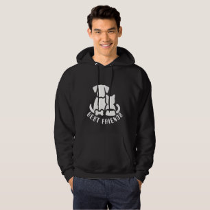 Cute Dog and Cat Best Friends Silhouette Hoodie