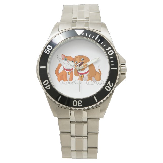 Cute Dog And Cat Watch (Front)