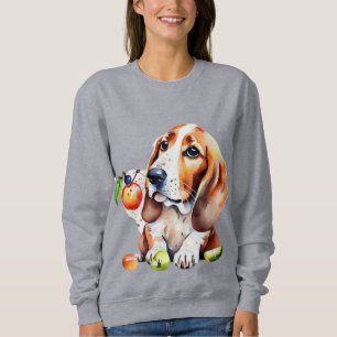 Cute dog and fruits sweatshirt
