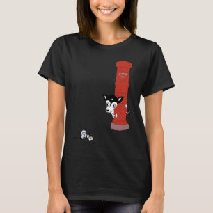 Cute Dog and Japanese Post Box Snail Mail T-Shirt