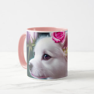 Cute Dog And Rose Collection Mug