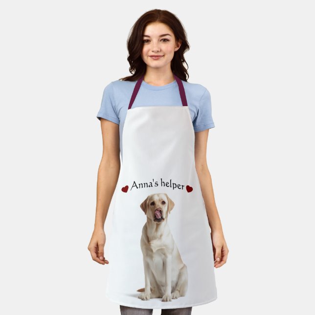 Cute Dog Apron | Custom Pet Apron for Dog Moms (Worn)