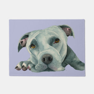 Cute Dog Art   American Pit Bull Terrier Doormat