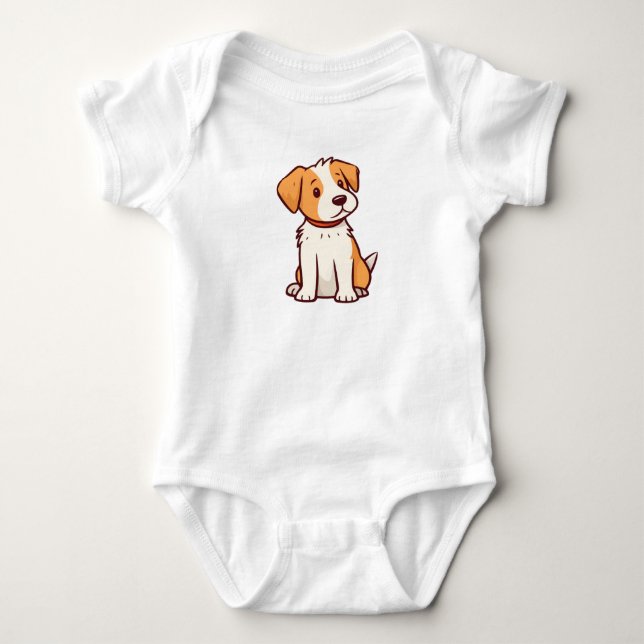cute dog baby bodysuit (Front)