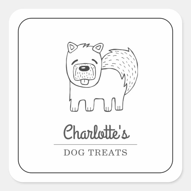 Cute Dog Bakery Treats Product Label (Front)