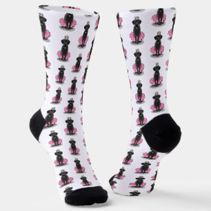Cute Dog Ballet Princess Black Labrador Retriever Socks