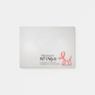 Cute Dog Balloon Pet Care Grooming Sitting Bathing Post-it Notes