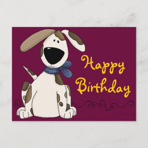 Cute Dog Birthday Postcard