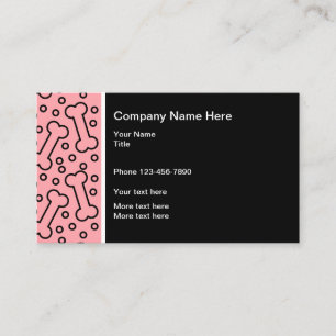 Cute Dog Bones Pattern Pet Theme Business Card