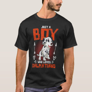 Cute Dog Boys Dalmatian Owner Pet Animal Dalmatia T-Shirt