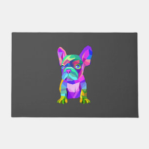 Cute Dog Breed, Coloured Bulldog French Gift Doormat
