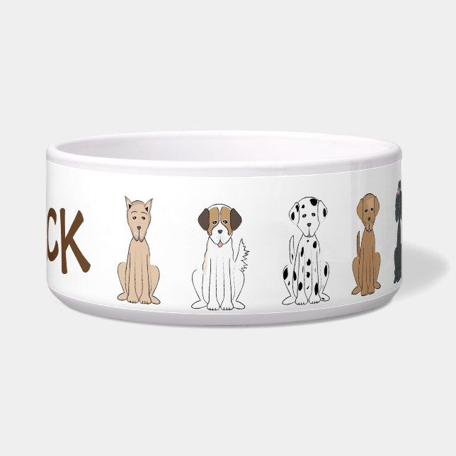 Cute Dog Breed Whimsical Simple Custom Pet (Right)
