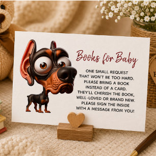 Cute Dog Caricatures Baby Shower Boy Enclosure Card