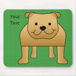 Cute Dog Cartoon. Red Bulldog. Mouse Mat