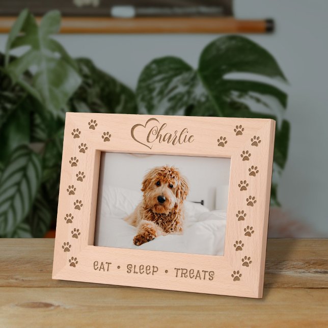 Cute Dog Cat Paw Custom Name Text Etched Frames (Creator Uploaded)