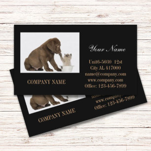 Cute dog cat pet sitter animal sitter pet groomer business card