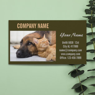 Cute dog cat pet sitter animal sitter pet groomer business card