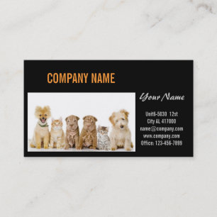 Cute dog cat pet sitter animal sitter pet groomer business card