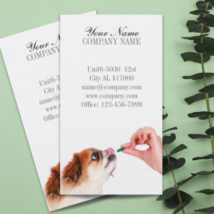 Cute dog cat pet sitter pet groomer veterinarian business card