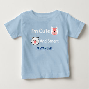 Cute Dog Cat Pets Animals Personalise Baby T-Shirt