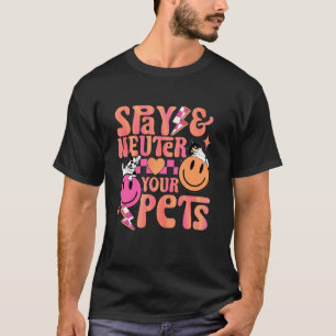 Cute dog cat spay neuter feral cat animal vet pet  T-Shirt