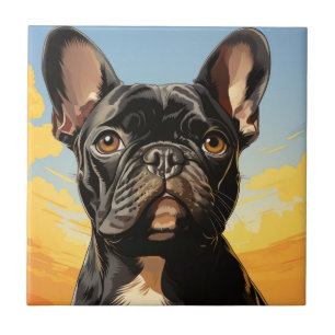 Cute dog ceramic tile