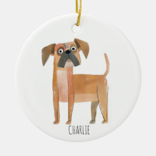Cute Dog Ceramic Tree Decoration