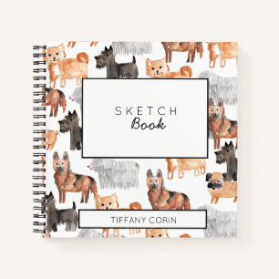 Cute dog children's sketchbook notebook