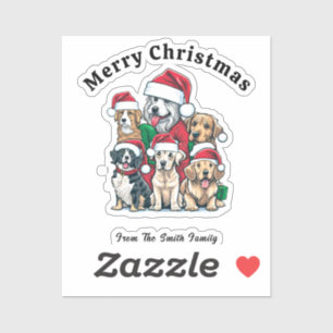 Cute Dog Christmas Drawing