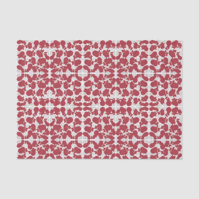 Cute dog Christmas lights Tissue Paper (Front)