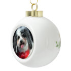 Cute Dog Christmas Ornament, K-Cee Scarf