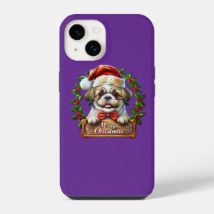 Cute Dog Christmas Ornament - Merry Christmas iPhone 14 Case