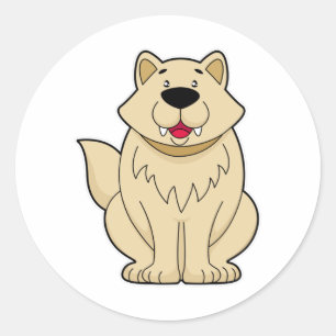 Cute Dog Classic Round Sticker